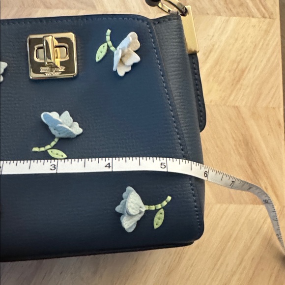 Kate Spade Blue Mini Bag with Floral Accents - Picture 6 of 8